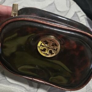 Tory Burch Brown and Gold Clutch